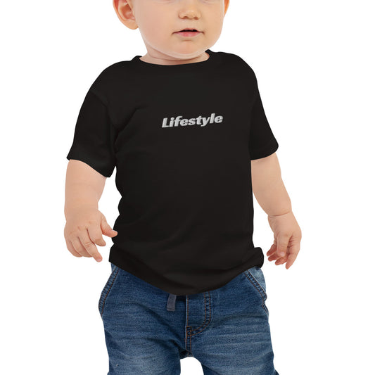 Embroidered "LIFESTYLE" Too Cool T-Shirt For Baby