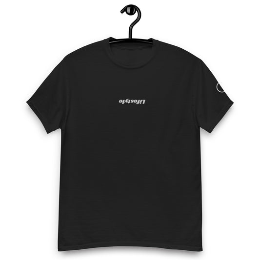 Embroidered "LIFESTYLE" T-Shirt "THEY THINK I'M CRAZY" UPDOWN