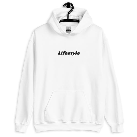 Embroidered "LIFESTYLE" Hoodie [WHITE]